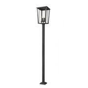 4 Light Outdoor Post Mounted Fixture-Clear