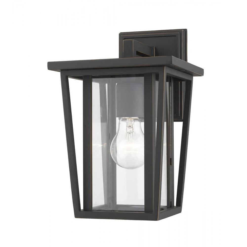 1 Light Outdoor Wall Light-Clear