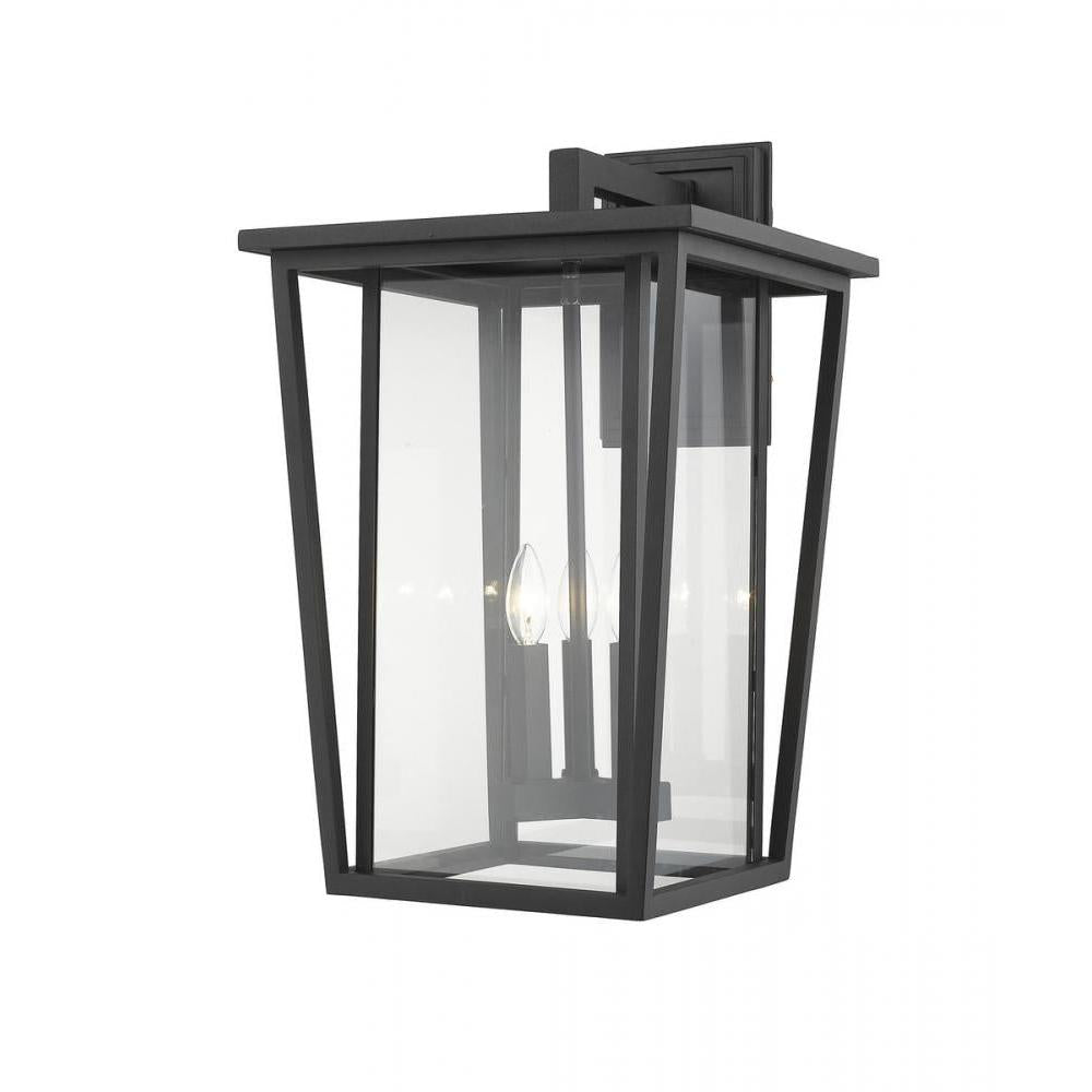 3 Light Outdoor Wall Light-Clear