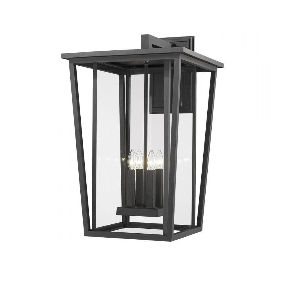 4 Light Outdoor Wall Light-Clear