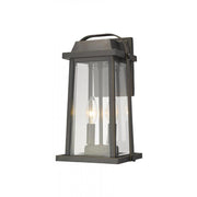 2 Light Outdoor Wall Light-Clear Beveled
