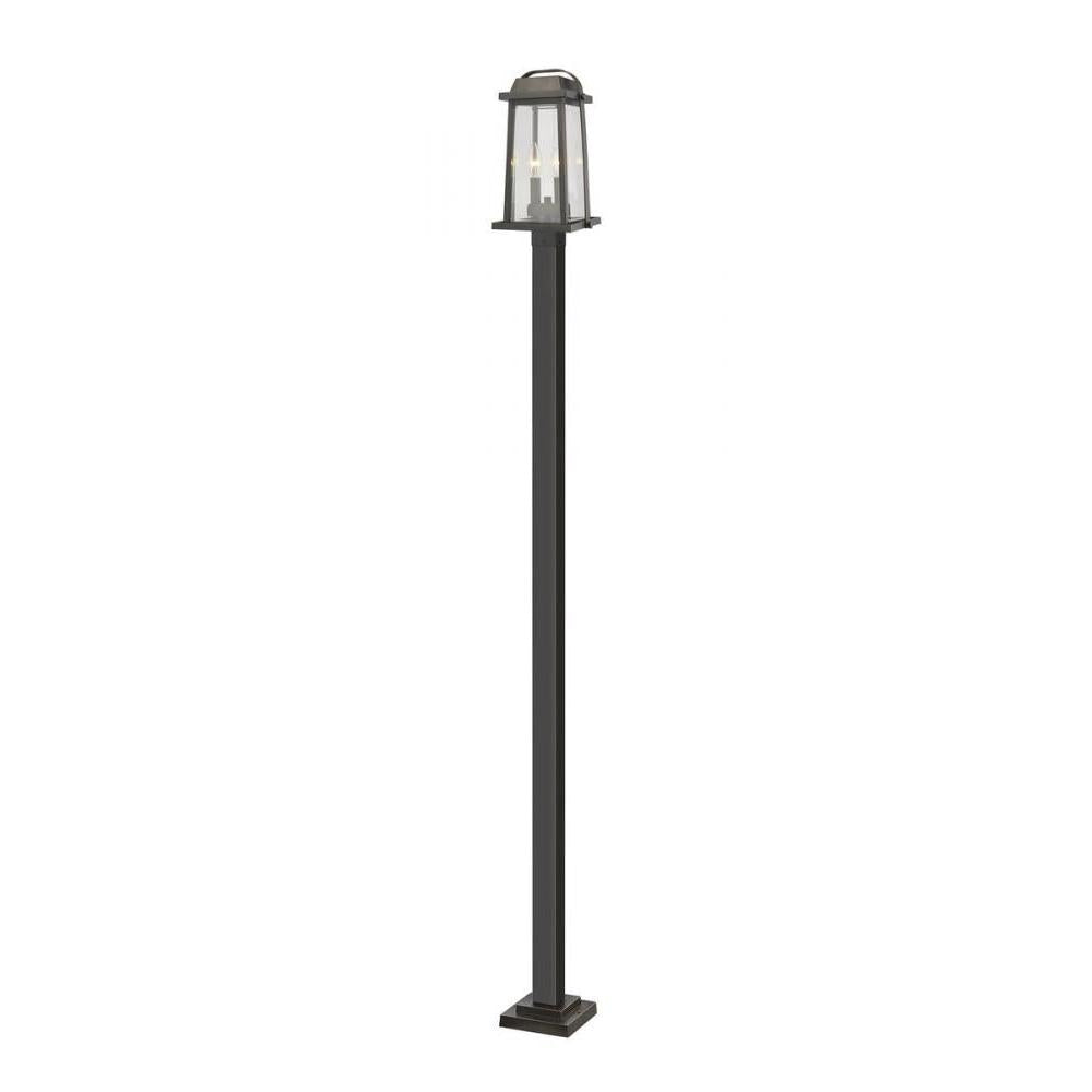 2 Light Outdoor Post Mounted Fixture-Clear Beveled