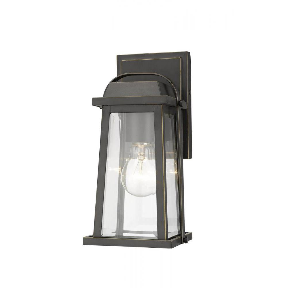 1 Light Outdoor Wall Light-Clear Beveled
