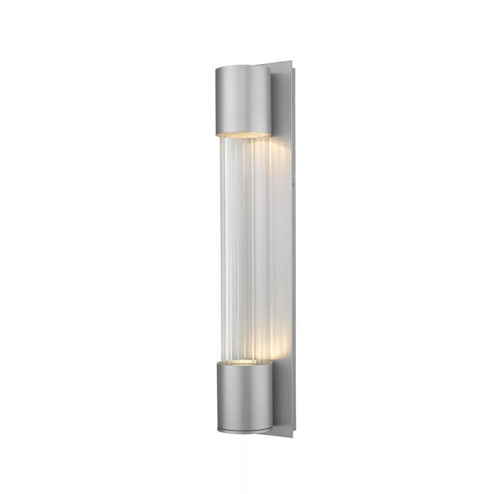 2 Light Outdoor Wall Light-Clear Optic Glass