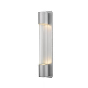 2 Light Outdoor Wall Light-Clear Optic Glass