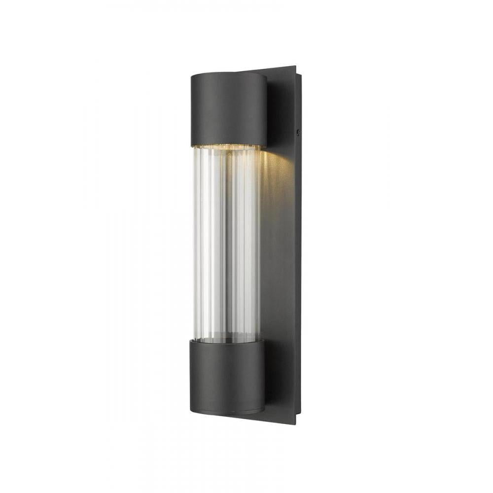 1 Light Outdoor Wall Light-Clear Optic Glass