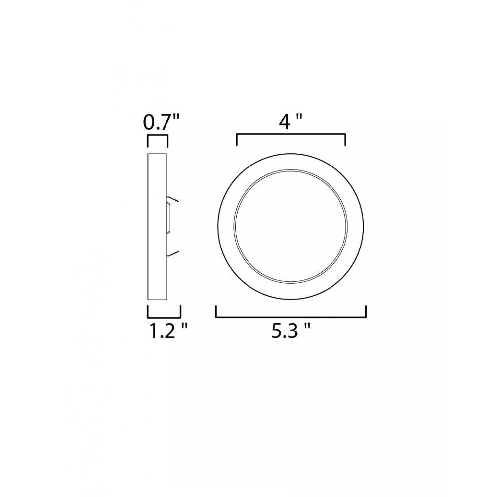 Maxim Lighting CHIP 57690WTBK Flush Mount Transitional - Black