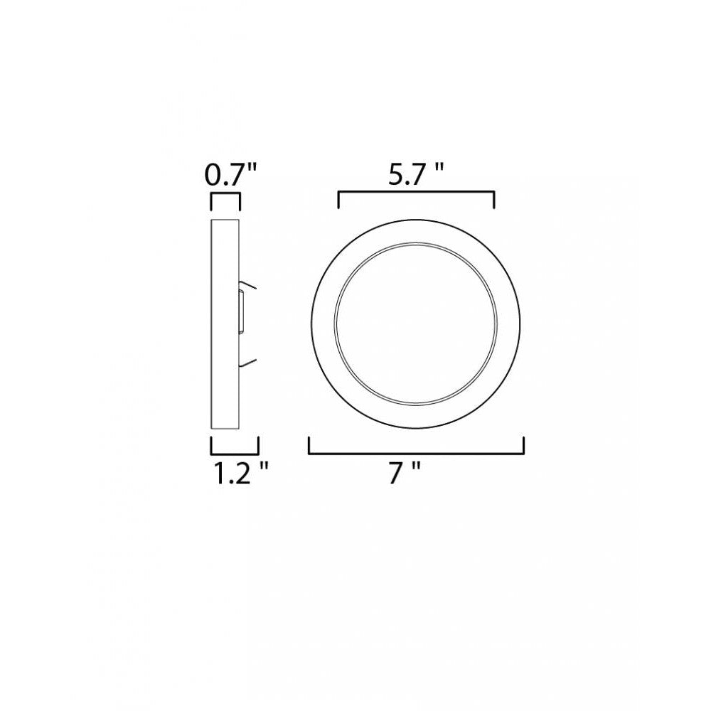 Maxim Lighting CHIP 57692WTBK Flush Mount Transitional - Black