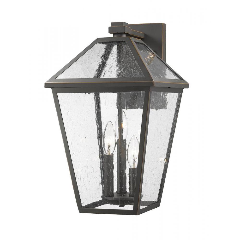 3 Light Outdoor Wall Light-Clear Seedy