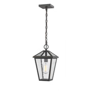 1 Light Outdoor Chain Mount Ceiling Fixture-Clear Seedy
