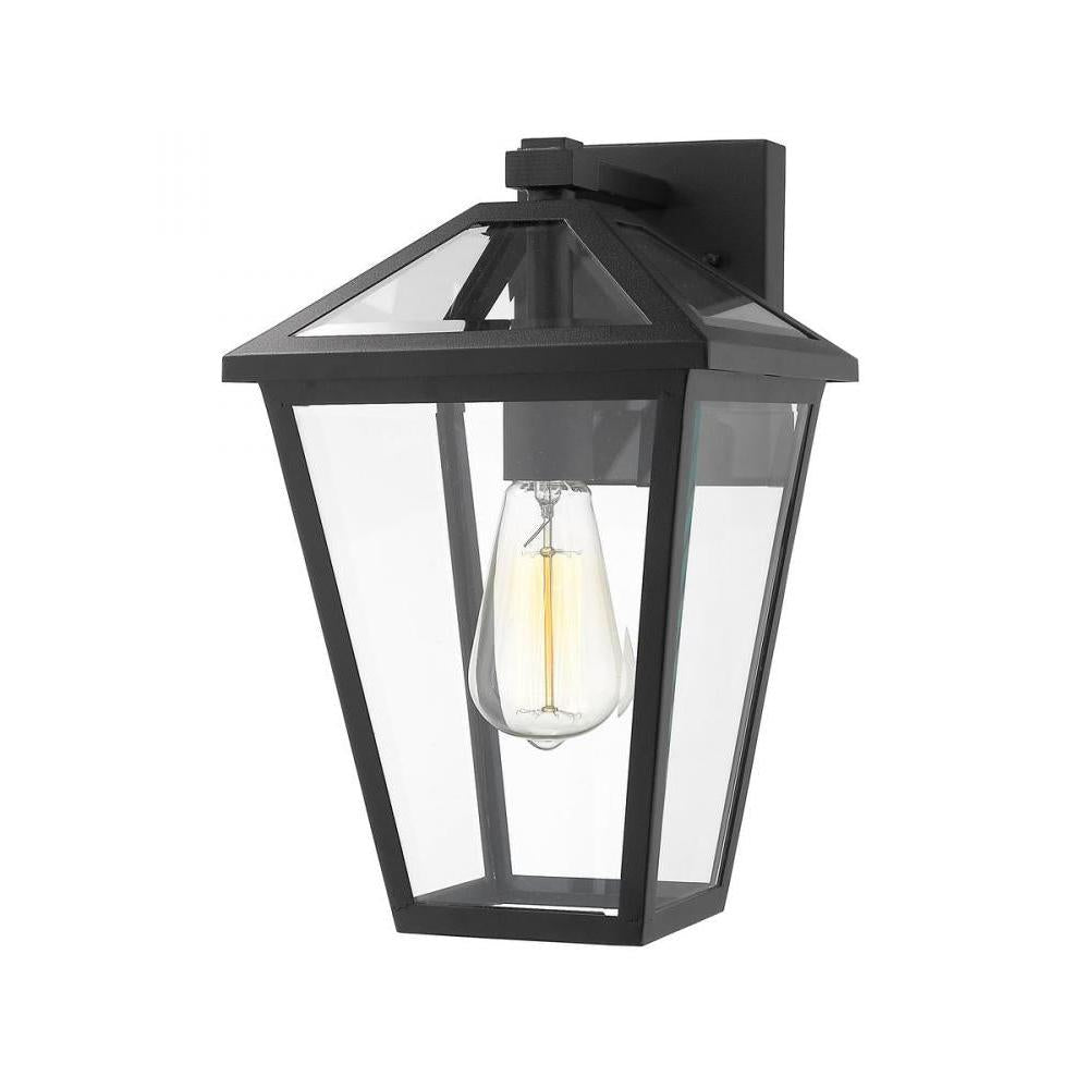 1 Light Outdoor Wall Light-Clear Beveled