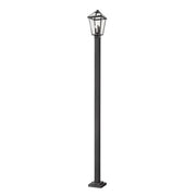 3 Light Outdoor Post Mounted Fixture-Clear Beveled