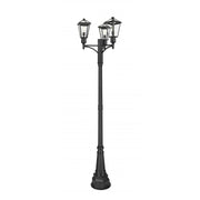 1 Light Outdoor Post Mount Fixture-Clear Beveled