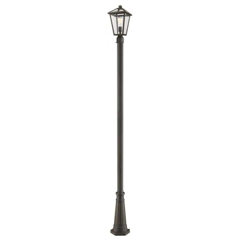 1 Light Outdoor Post Mounted Fixture-Clear Seedy