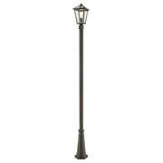 1 Light Outdoor Post Mounted Fixture-Clear Seedy