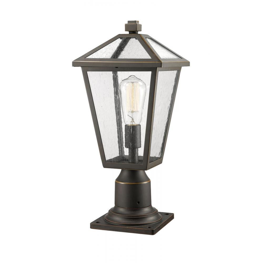 1 Light Outdoor Pier Mounted Fixture-Clear Seedy