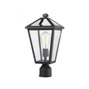 1 Light Outdoor Post Mount Fixture-Clear Beveled