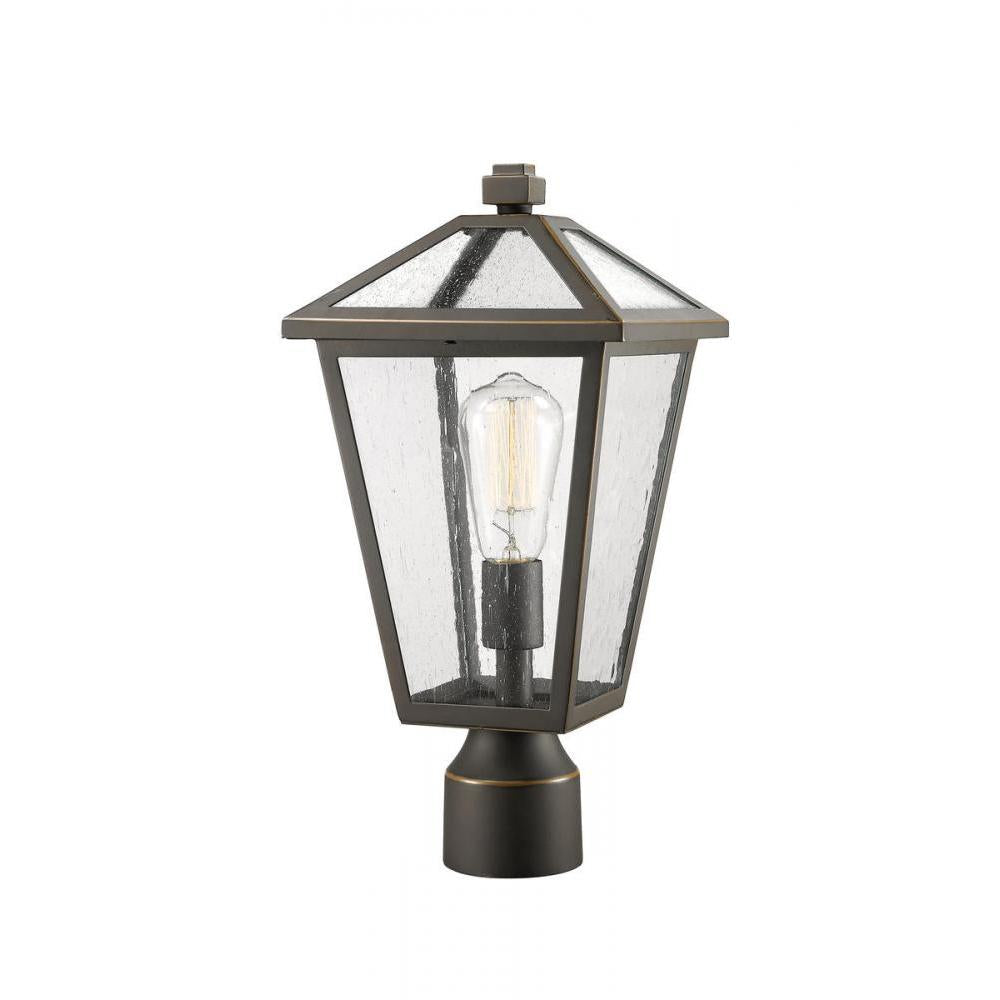 1 Light Outdoor Post Mount Fixture-Clear Seedy