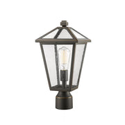 1 Light Outdoor Post Mount Fixture-Clear Seedy