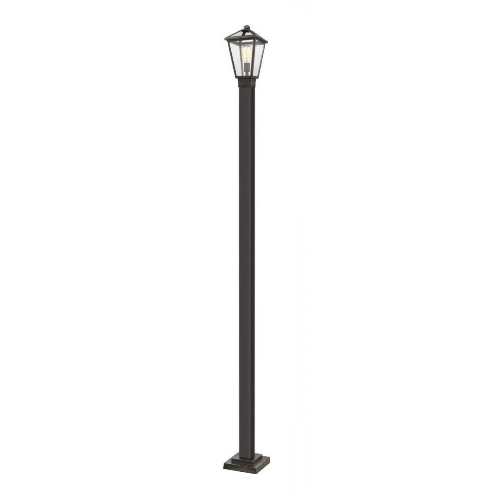 1 Light Outdoor Post Mounted Fixture-Clear Seedy