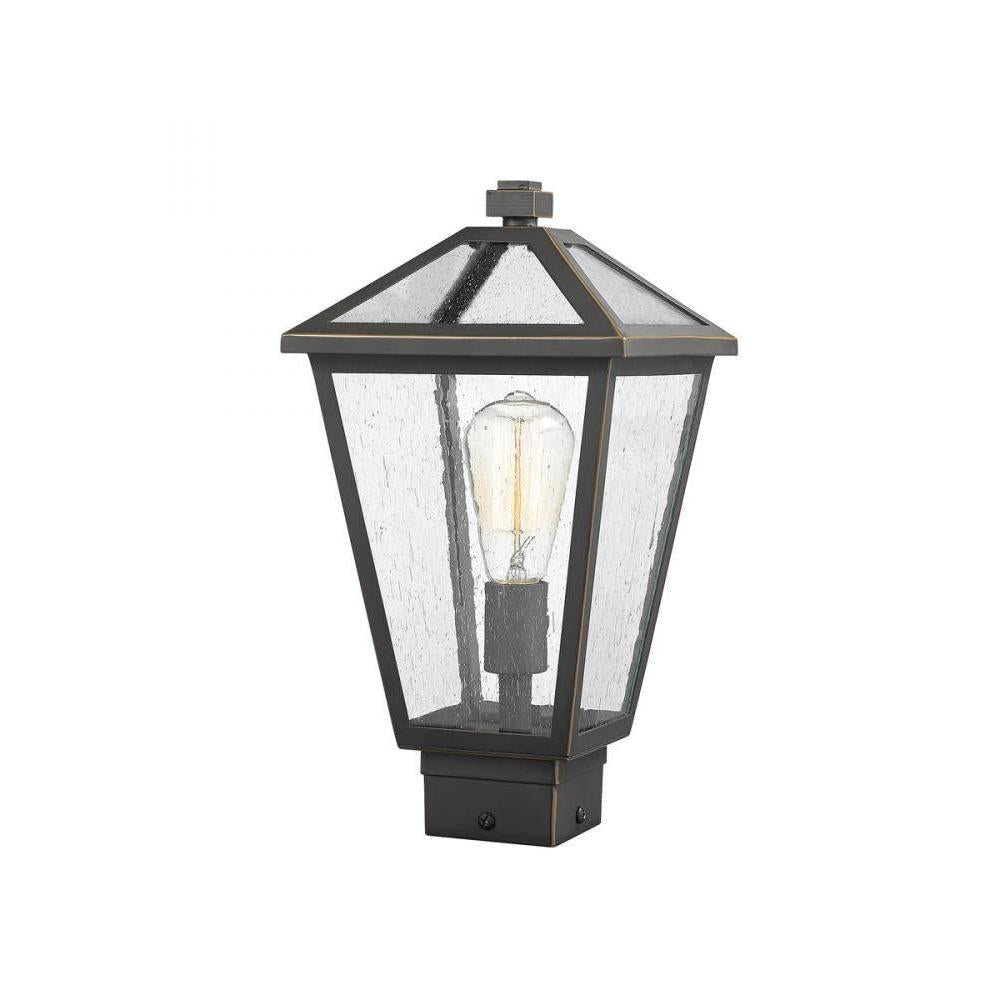 1 Light Outdoor Post Mount Fixture-Clear Seedy