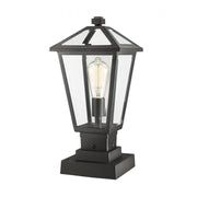 1 Light Outdoor Pier Mounted Fixture-Clear Beveled