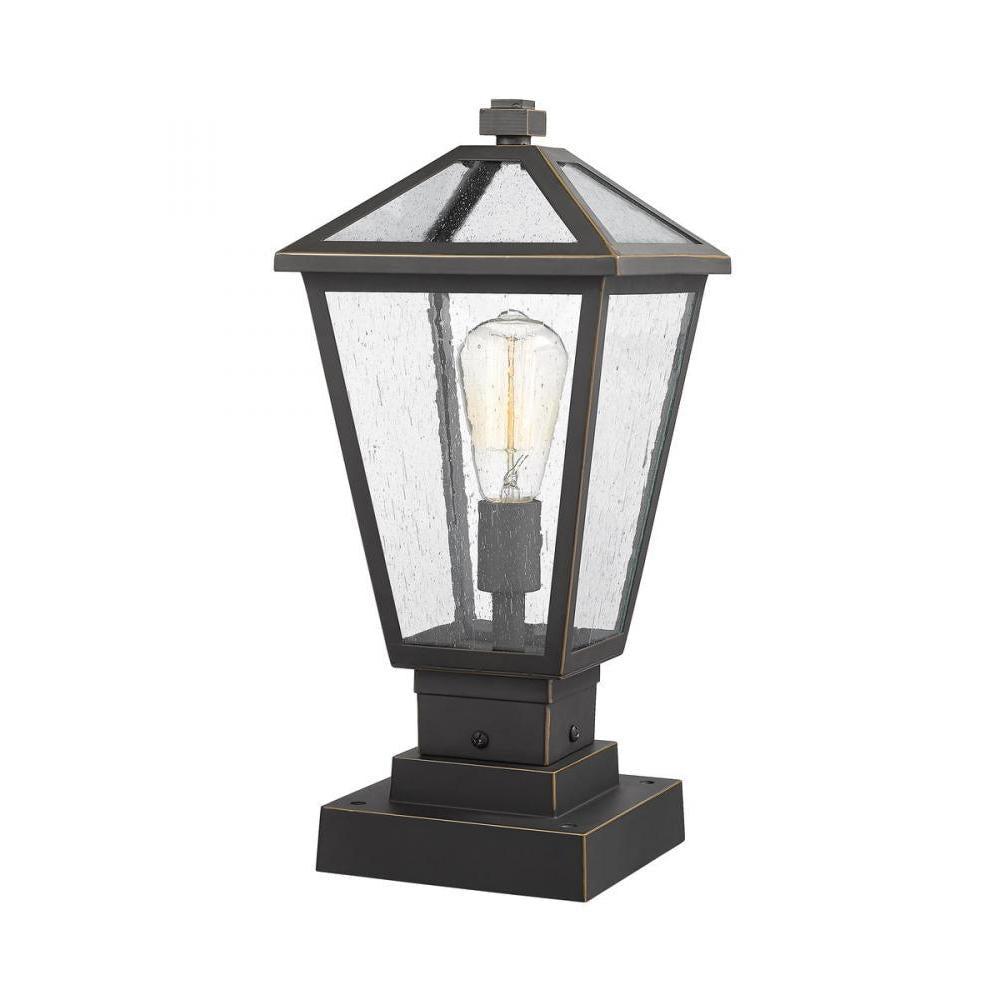 1 Light Outdoor Pier Mounted Fixture-Clear Seedy