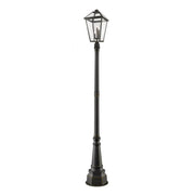 3 Light Outdoor Post Mounted Fixture-Clear Seedy