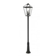 4 Light Outdoor Post Mounted Fixture-Clear Beveled