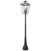 4 Light Outdoor Post Mounted Fixture-Clear Seedy