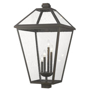4 Light Outdoor Post Mount Fixture-Clear Seedy