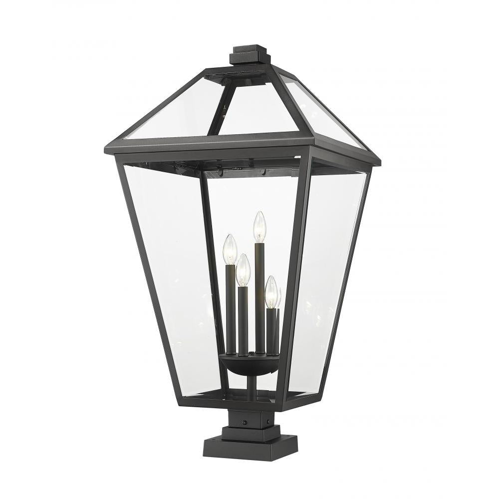 4 Light Outdoor Pier Mounted Fixture-Clear Beveled