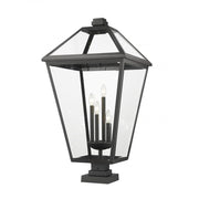 4 Light Outdoor Pier Mounted Fixture-Clear Beveled