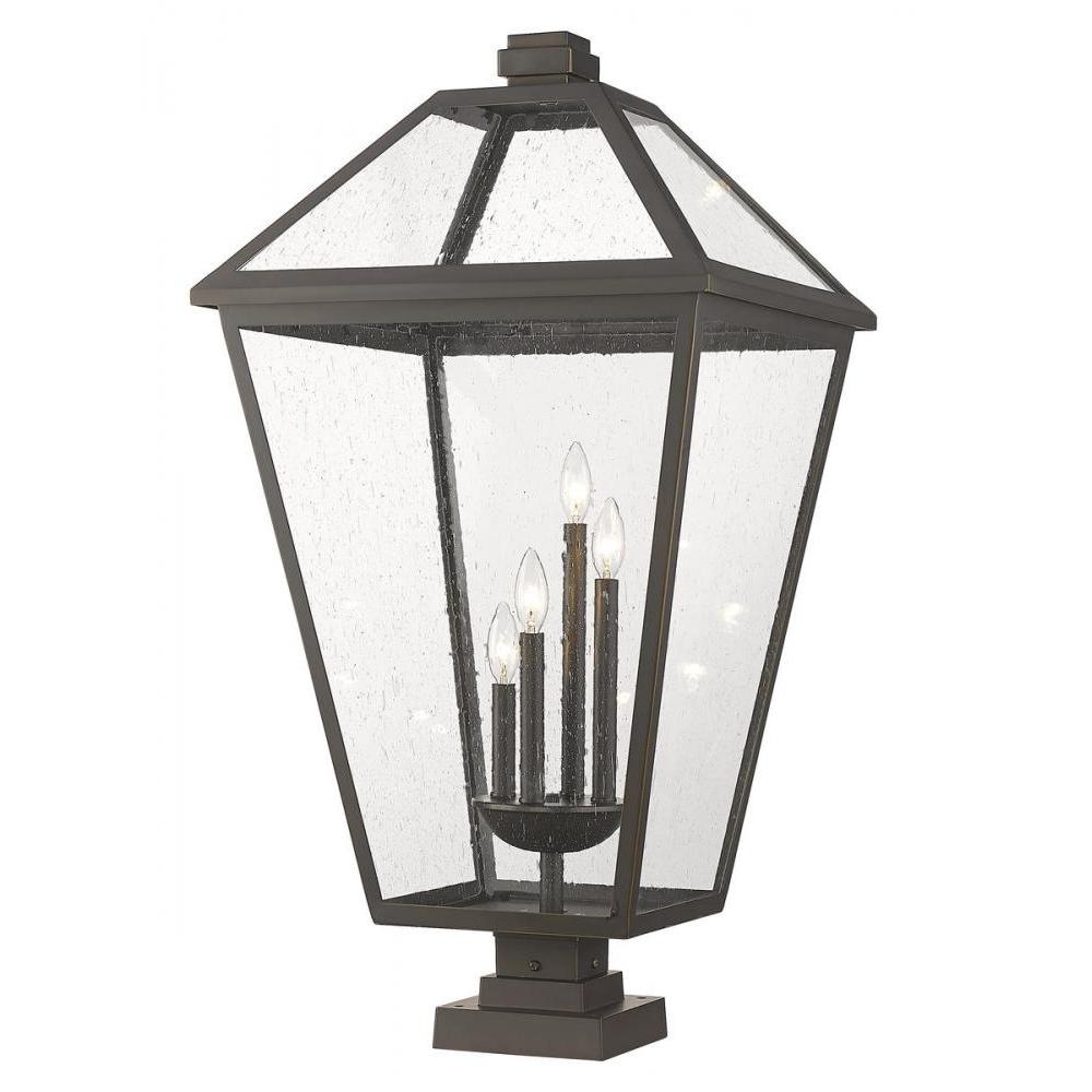 4 Light Outdoor Pier Mounted Fixture-Clear Seedy