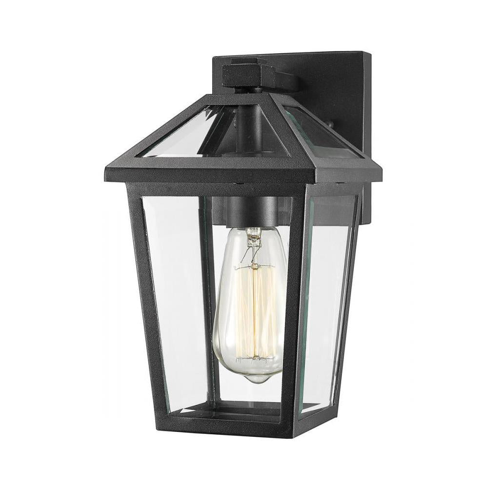 1 Light Outdoor Wall Light-Clear Beveled