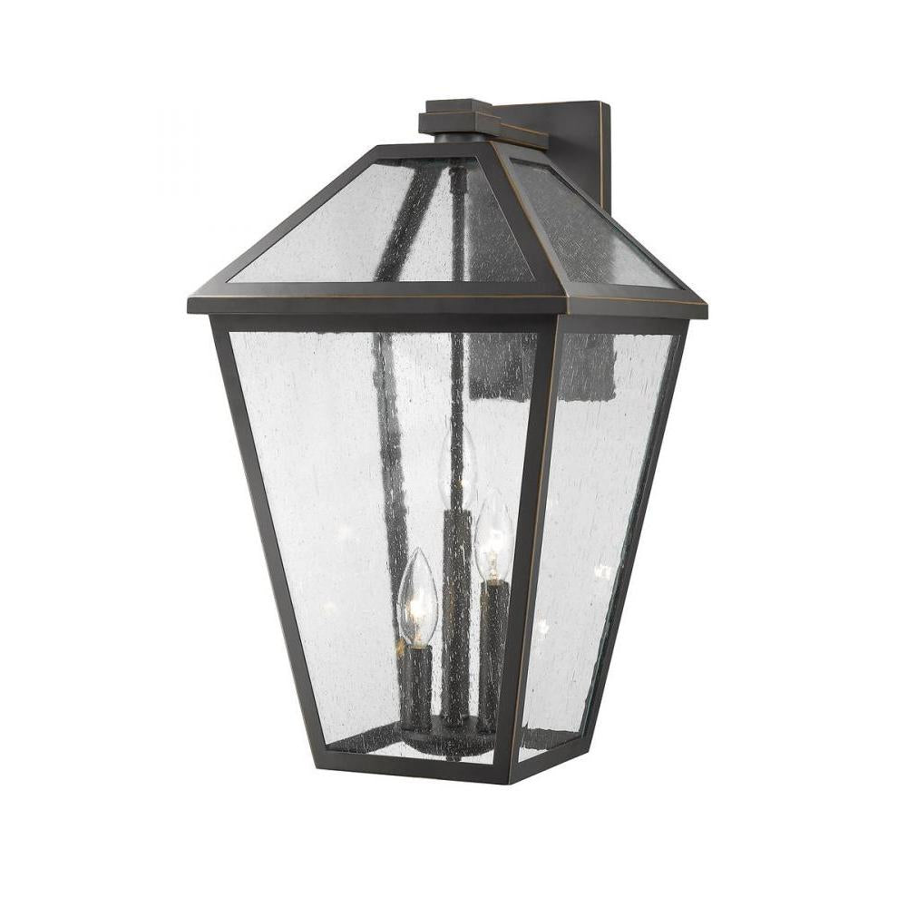 3 Light Outdoor Wall Light-Clear Seedy