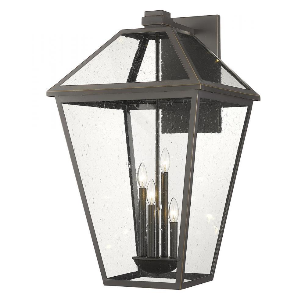 4 Light Outdoor Wall Light-Clear Seedy