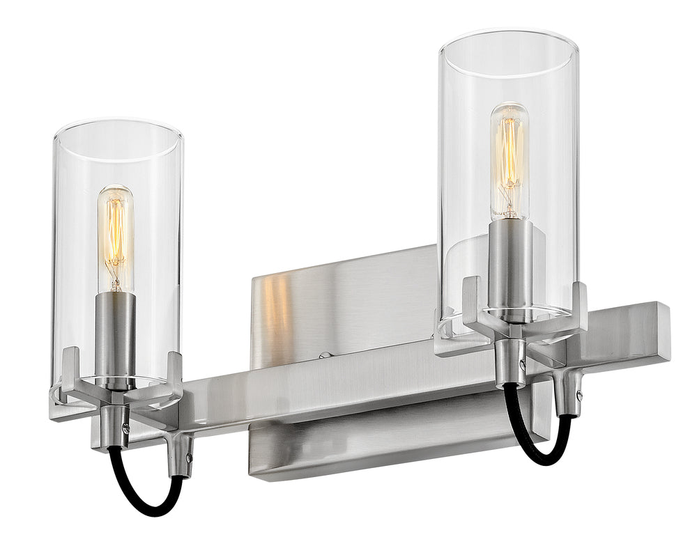 Hinkley Lighting RYDEN 58062BN Bathroom Vanity 2 Light Fixture Transitional - Brushed Nickel (OPEN BOX)