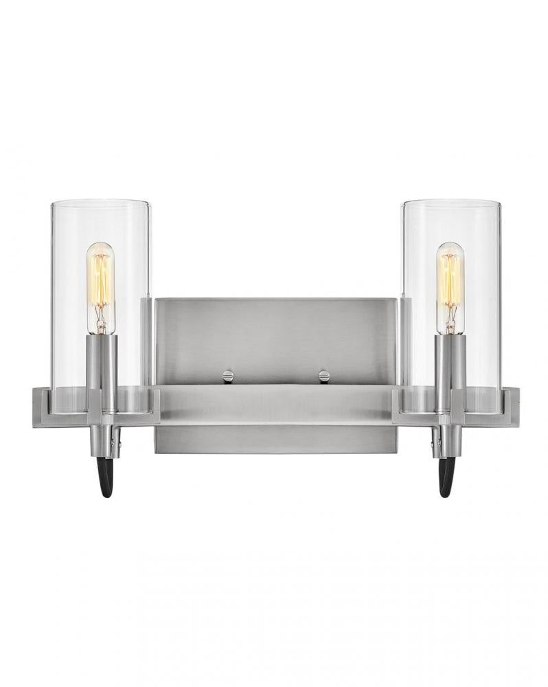 Hinkley Lighting RYDEN 58062BN Bathroom Vanity 2 Light Fixture Transitional - Brushed Nickel (OPEN BOX)