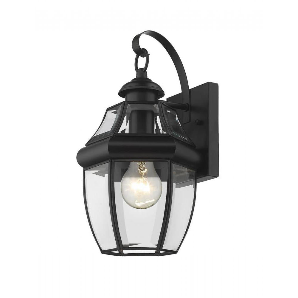 1 Light Outdoor Wall Light-Clear Beveled