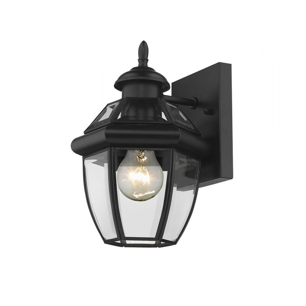 1 Light Outdoor Wall Light-Clear Beveled