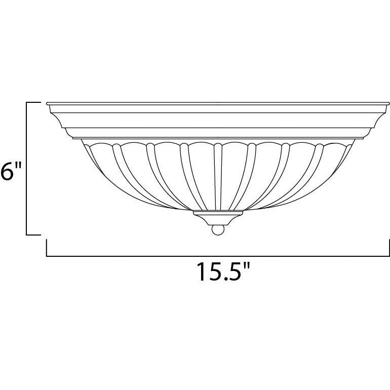 Maxim Lighting ESSENTIALS - 583X 5832FTSN Flush Mount Contemporary - Nickel