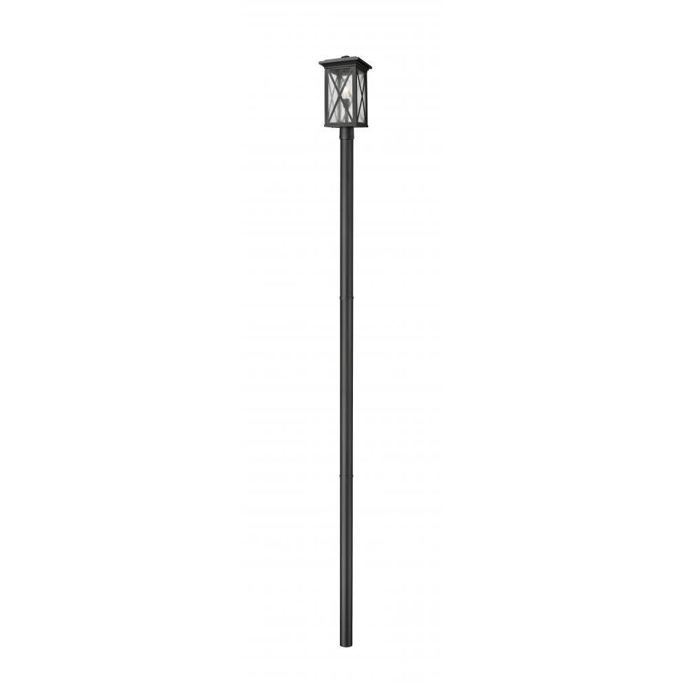 1 Light Outdoor Post Mount Fixture-Clear Seedy