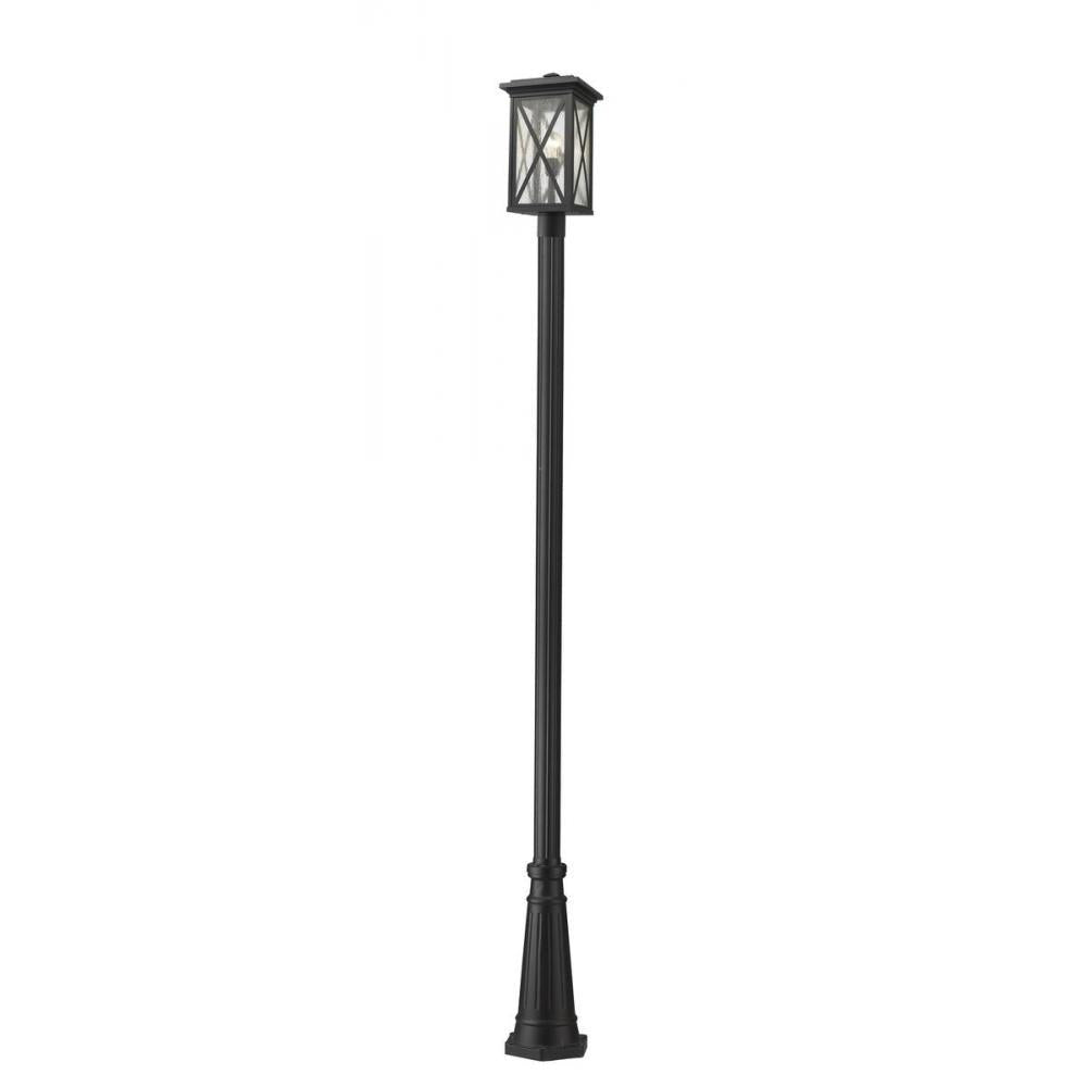 1 Light Outdoor Post Mounted Fixture-Clear Seedy