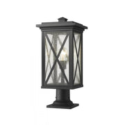 1 Light Outdoor Pier Mounted Fixture-Clear Seedy