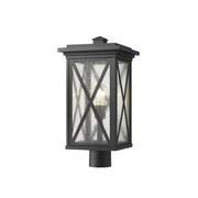 1 Light Outdoor Post Mount Fixture-Clear Seedy
