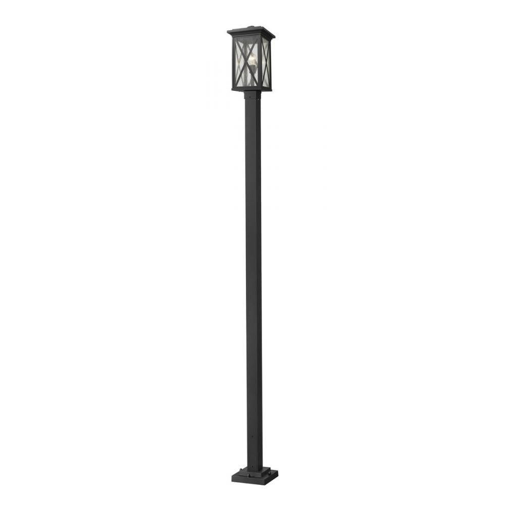 1 Light Outdoor Post Mounted Fixture-Clear Seedy