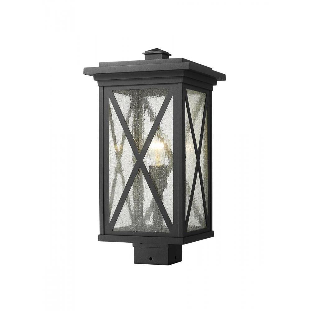 1 Light Outdoor Post Mount Fixture-Clear Seedy