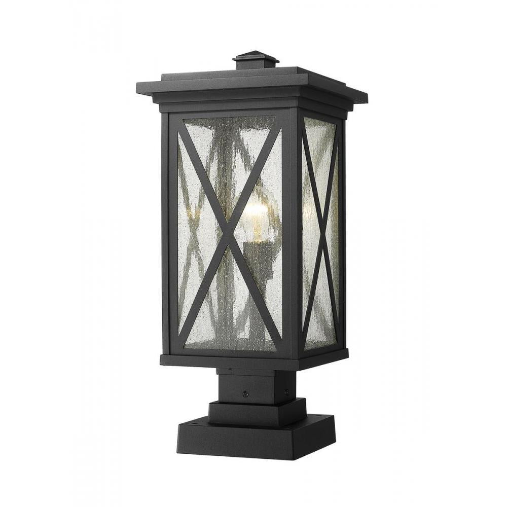 1 Light Outdoor Pier Mounted Fixture-Clear Seedy