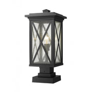 1 Light Outdoor Pier Mounted Fixture-Clear Seedy